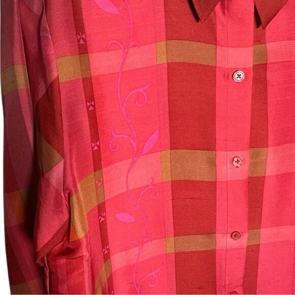 Jessica Holbrook 3 piece set size medium. 100% silk in dark pink. Vibrant, work - Picture 5 of 14